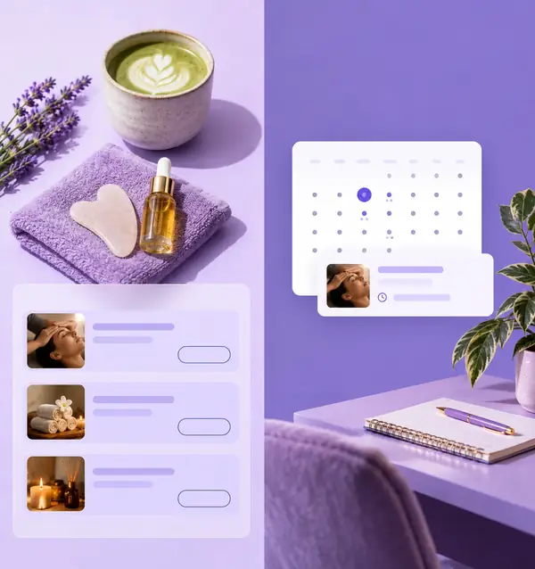 Illustrative appointment page concept, not a working Begin integration