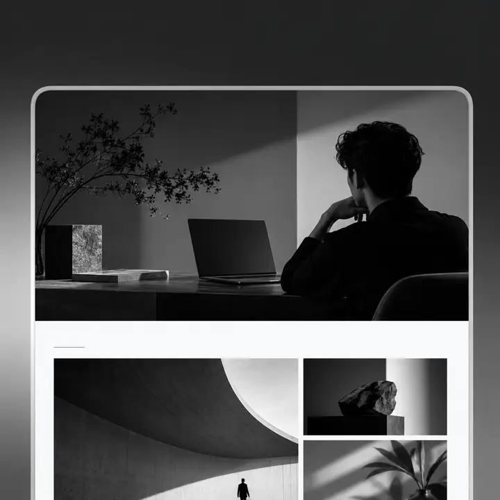 Illustrative creative portfolio page reference